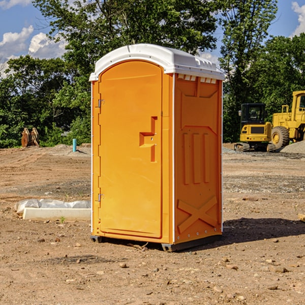 can i customize the exterior of the portable toilets with my event logo or branding in Mettler CA